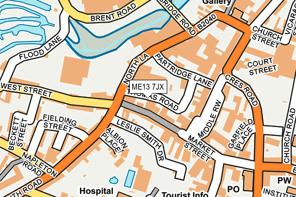 ME13 7JX map - OS OpenMap – Local (Ordnance Survey)