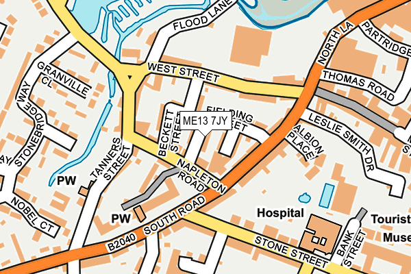 ME13 7JY map - OS OpenMap – Local (Ordnance Survey)