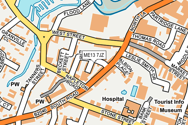 ME13 7JZ map - OS OpenMap – Local (Ordnance Survey)