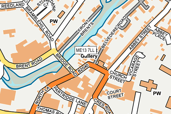 ME13 7LL map - OS OpenMap – Local (Ordnance Survey)