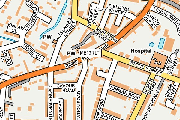 ME13 7LT map - OS OpenMap – Local (Ordnance Survey)