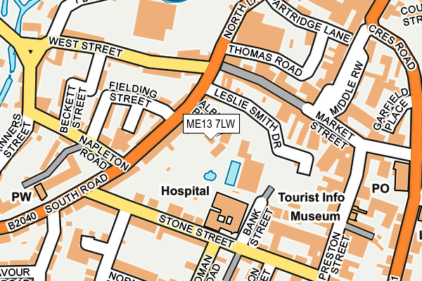 ME13 7LW map - OS OpenMap – Local (Ordnance Survey)