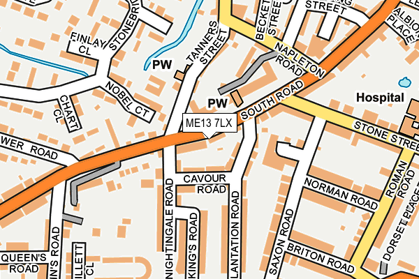 ME13 7LX map - OS OpenMap – Local (Ordnance Survey)