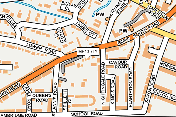 ME13 7LY map - OS OpenMap – Local (Ordnance Survey)