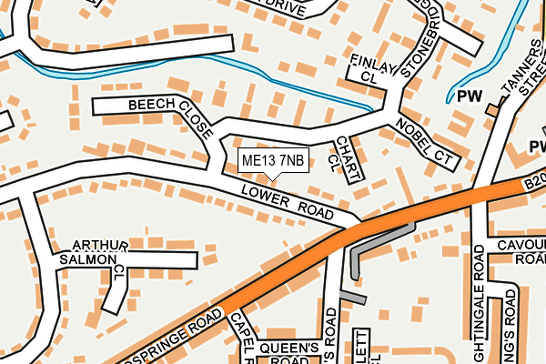 ME13 7NB map - OS OpenMap – Local (Ordnance Survey)