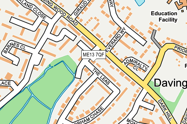 ME13 7QF map - OS OpenMap – Local (Ordnance Survey)