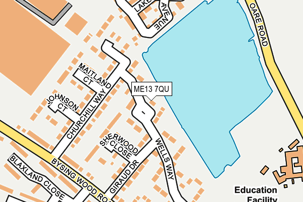 ME13 7QU map - OS OpenMap – Local (Ordnance Survey)