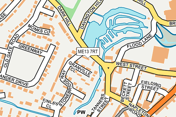 ME13 7RT map - OS OpenMap – Local (Ordnance Survey)