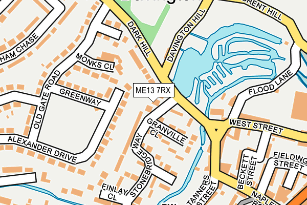 ME13 7RX map - OS OpenMap – Local (Ordnance Survey)