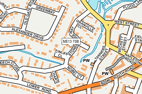 ME13 7SB map - OS OpenMap – Local (Ordnance Survey)