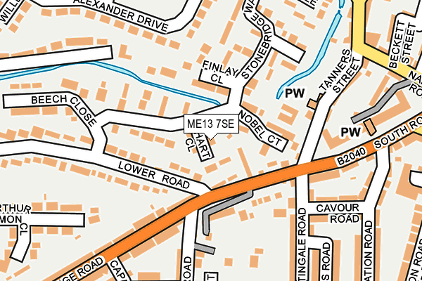 ME13 7SE map - OS OpenMap – Local (Ordnance Survey)