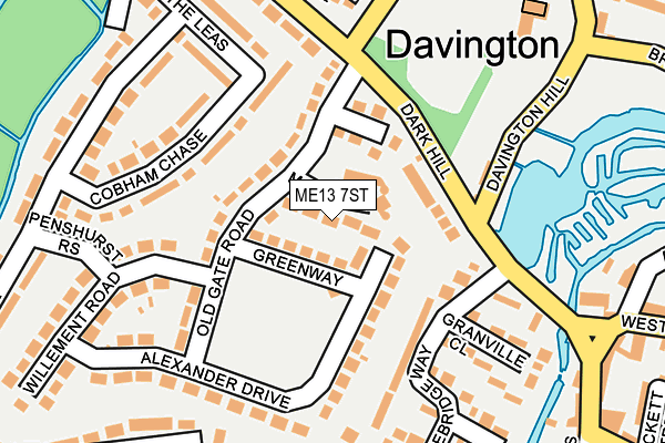 ME13 7ST map - OS OpenMap – Local (Ordnance Survey)