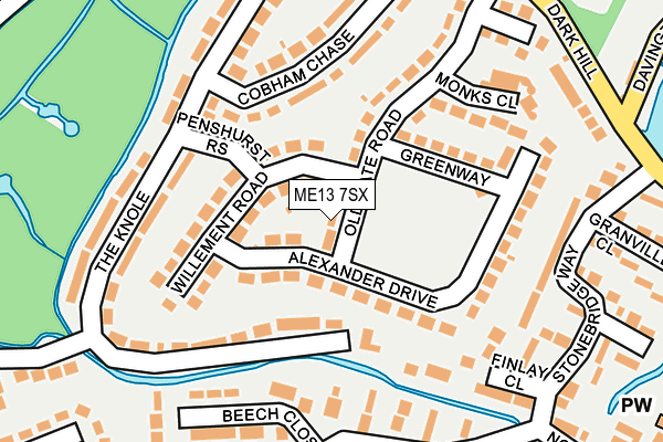 ME13 7SX map - OS OpenMap – Local (Ordnance Survey)