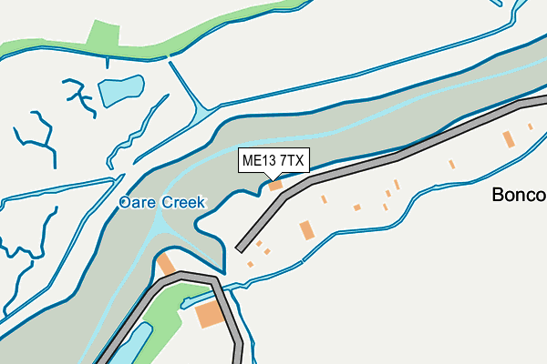 ME13 7TX map - OS OpenMap – Local (Ordnance Survey)