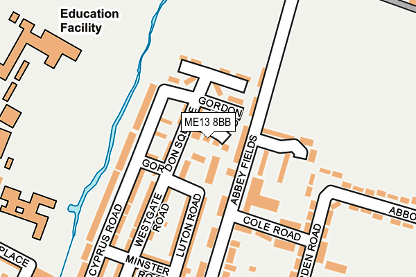 ME13 8BB map - OS OpenMap – Local (Ordnance Survey)