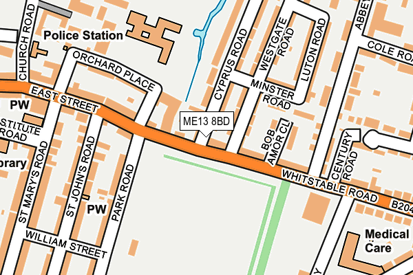 ME13 8BD map - OS OpenMap – Local (Ordnance Survey)