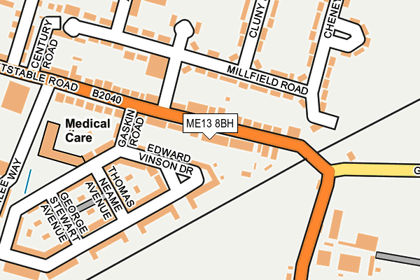 ME13 8BH map - OS OpenMap – Local (Ordnance Survey)