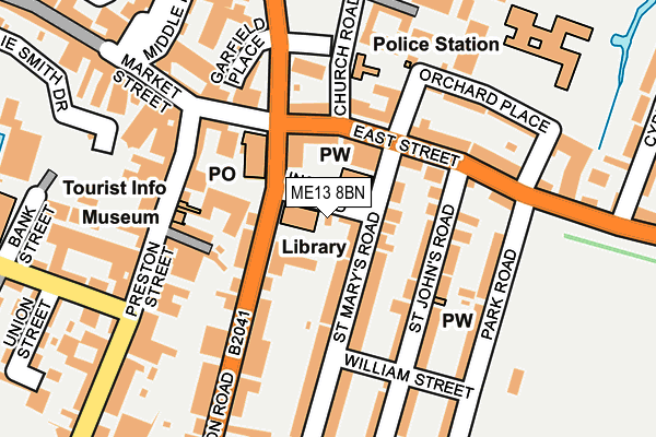 ME13 8BN map - OS OpenMap – Local (Ordnance Survey)