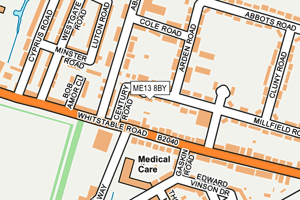 ME13 8BY map - OS OpenMap – Local (Ordnance Survey)