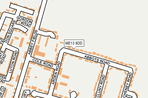 ME13 8DD map - OS OpenMap – Local (Ordnance Survey)