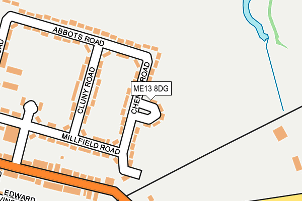 ME13 8DG map - OS OpenMap – Local (Ordnance Survey)