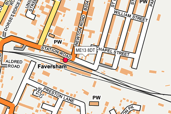 ME13 8DT map - OS OpenMap – Local (Ordnance Survey)