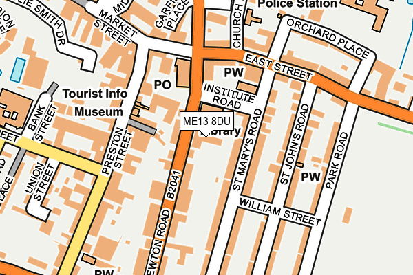 ME13 8DU map - OS OpenMap – Local (Ordnance Survey)