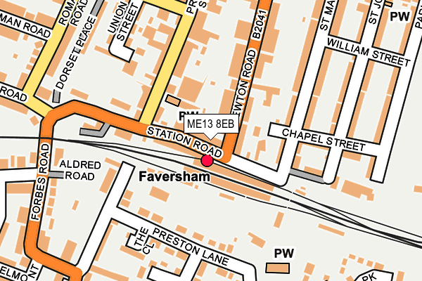 ME13 8EB map - OS OpenMap – Local (Ordnance Survey)