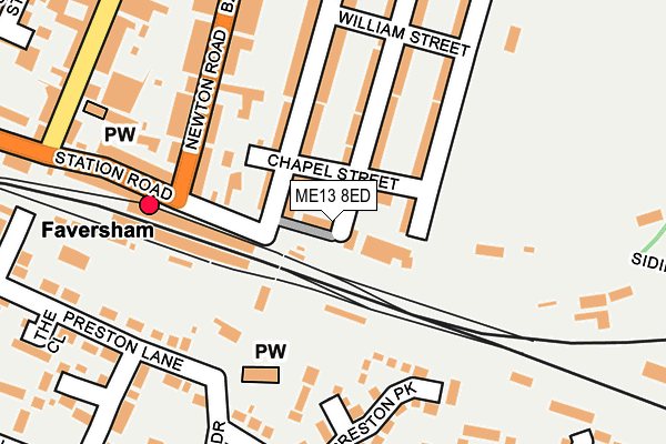 ME13 8ED map - OS OpenMap – Local (Ordnance Survey)