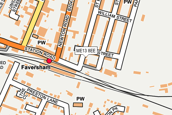 ME13 8EE map - OS OpenMap – Local (Ordnance Survey)