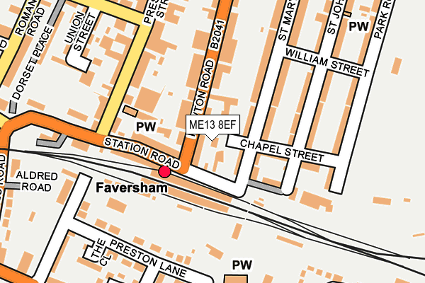 ME13 8EF map - OS OpenMap – Local (Ordnance Survey)