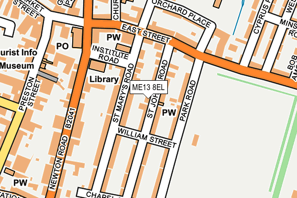 ME13 8EL map - OS OpenMap – Local (Ordnance Survey)
