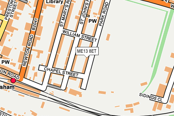 ME13 8ET map - OS OpenMap – Local (Ordnance Survey)