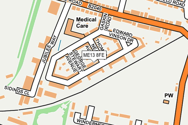 ME13 8FE map - OS OpenMap – Local (Ordnance Survey)