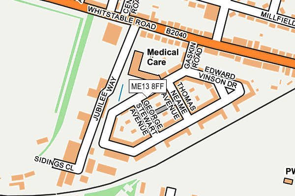 ME13 8FF map - OS OpenMap – Local (Ordnance Survey)