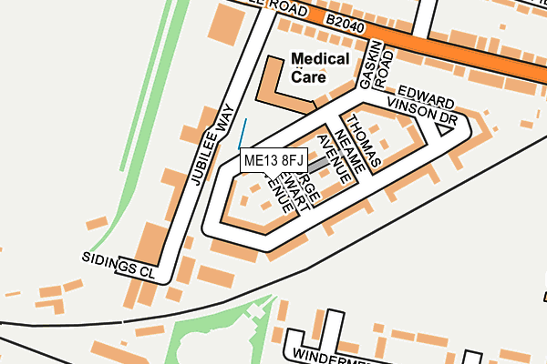 ME13 8FJ map - OS OpenMap – Local (Ordnance Survey)