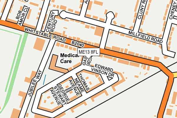 ME13 8FL map - OS OpenMap – Local (Ordnance Survey)