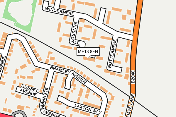 ME13 8FN map - OS OpenMap – Local (Ordnance Survey)