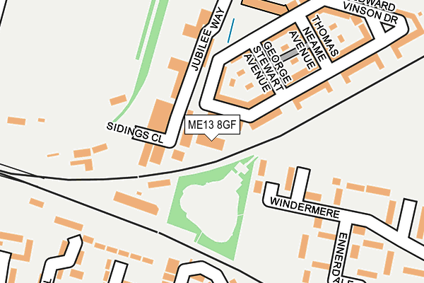 ME13 8GF map - OS OpenMap – Local (Ordnance Survey)