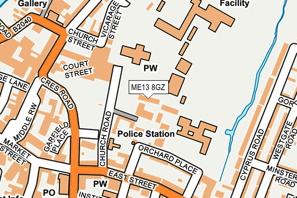ME13 8GZ map - OS OpenMap – Local (Ordnance Survey)