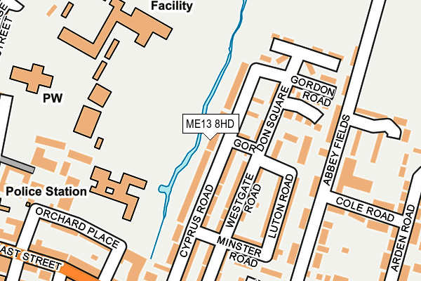 ME13 8HD map - OS OpenMap – Local (Ordnance Survey)
