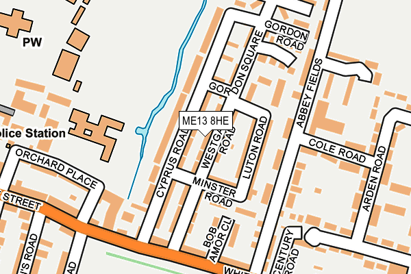 ME13 8HE map - OS OpenMap – Local (Ordnance Survey)