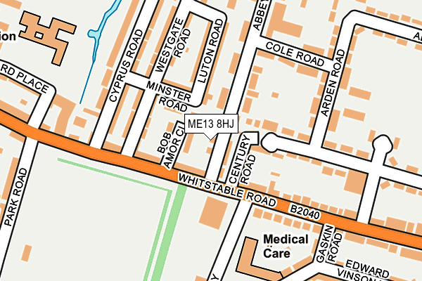ME13 8HJ map - OS OpenMap – Local (Ordnance Survey)