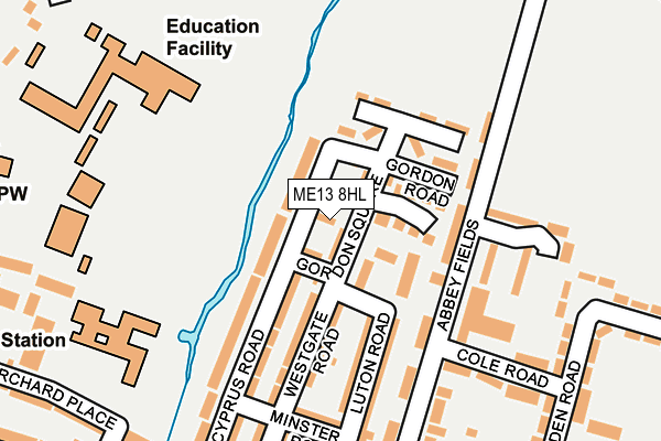 ME13 8HL map - OS OpenMap – Local (Ordnance Survey)