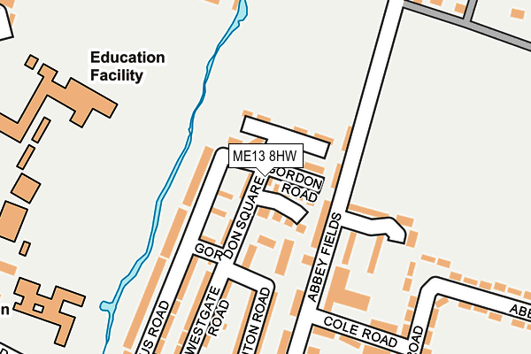 ME13 8HW map - OS OpenMap – Local (Ordnance Survey)