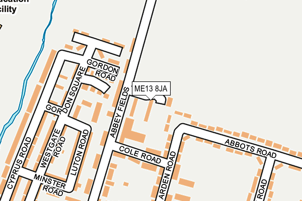 ME13 8JA map - OS OpenMap – Local (Ordnance Survey)
