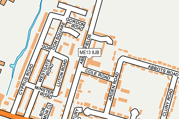 ME13 8JB map - OS OpenMap – Local (Ordnance Survey)