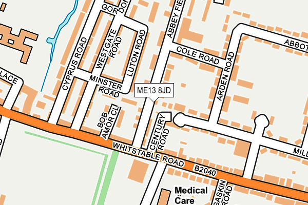 ME13 8JD map - OS OpenMap – Local (Ordnance Survey)