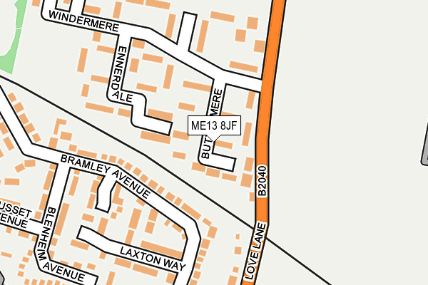 ME13 8JF map - OS OpenMap – Local (Ordnance Survey)