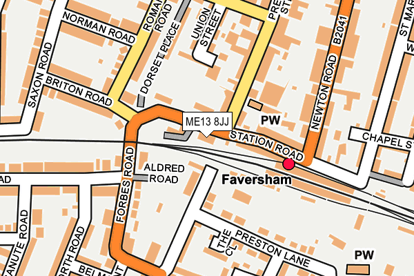 ME13 8JJ map - OS OpenMap – Local (Ordnance Survey)